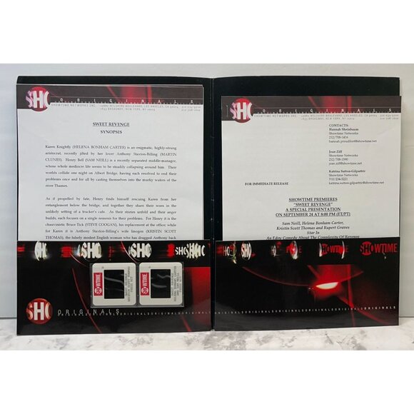Showtime Movie Press Kit Sweet Revenge 2000 Helen Bonham Carter Sam Neill - Picture 2 of 9